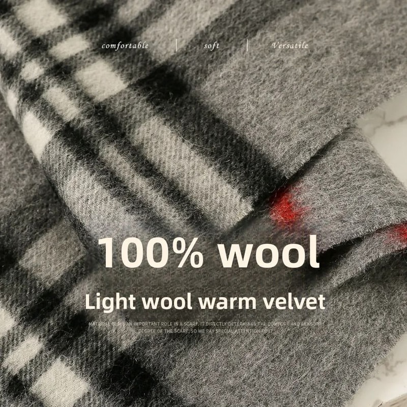 Cashmere Wool Winter Scarf Warm Fashion Work Commuter Wrap 4