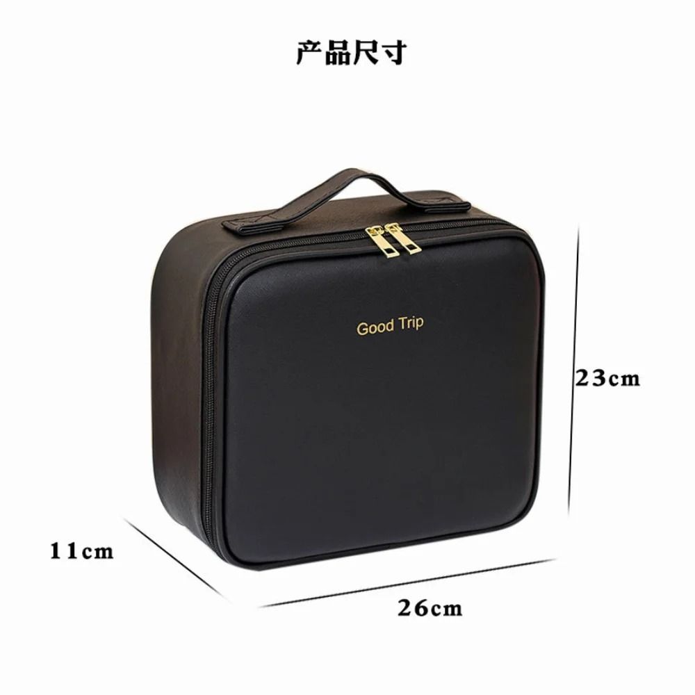 Makeup Bag With LED Mirror Large Capacity Waterproof Organizer 11