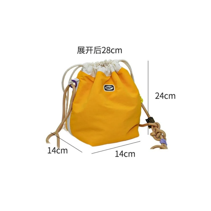 Waterproof Mirrorless Camera Bag Nylon Drawstring Crossbody 6