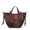 Vintage Suede Tote Large Capacity Underarm Shoulder Work Bag 4