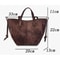 Vintage Suede Tote Large Capacity Underarm Shoulder Work Bag 7
