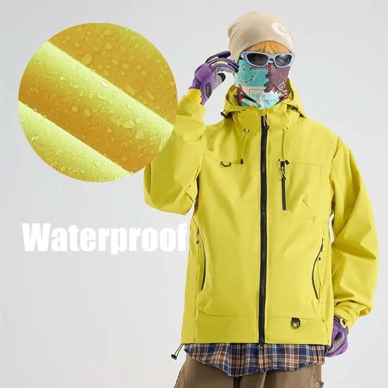 Waterproof Hiking Jacket Unisex Hooded Outdoor Windbreaker 12