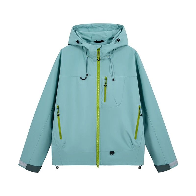 Waterproof Hiking Jacket Unisex Hooded Outdoor Windbreaker 6