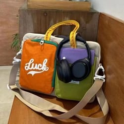 waterproof color block crossbody laptop bag 16 inch commuter