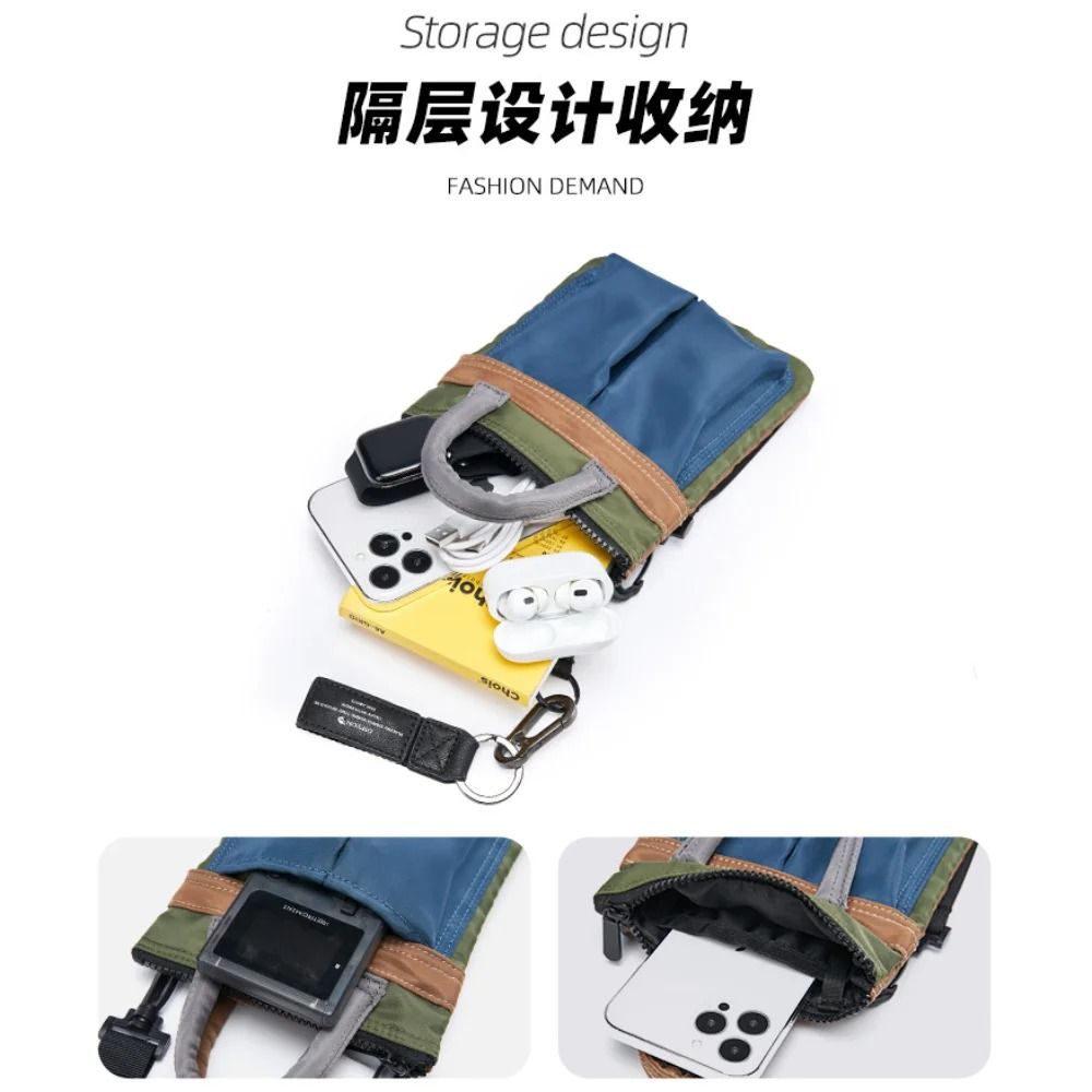 Mens Mobile Phone Shoulder Bag Mini Crossbody Commuter Chest Bag 4