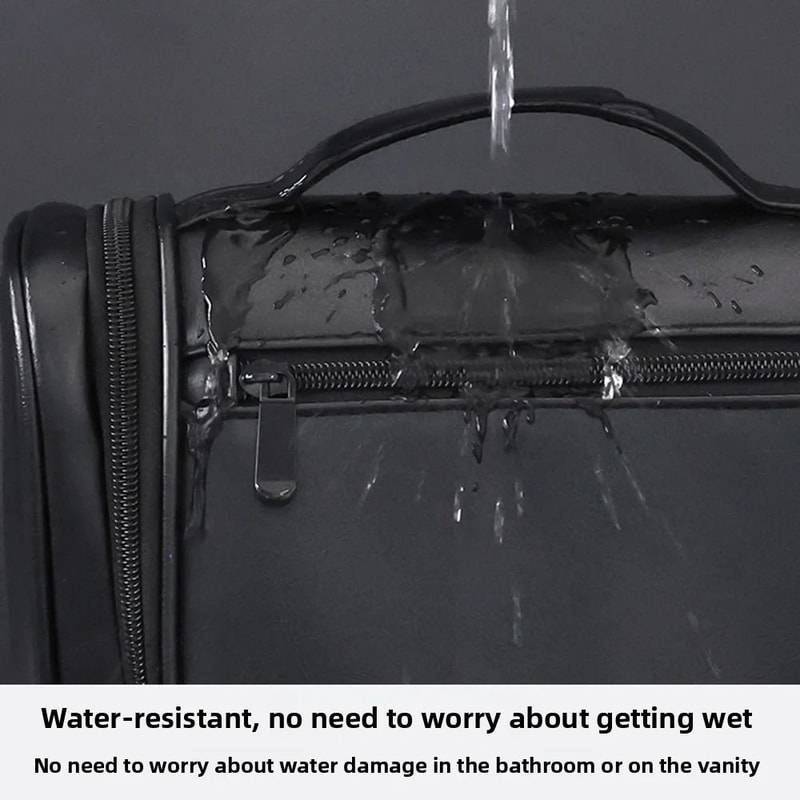 Mens Grooming Bag Hanging Toiletry Organizer Large Capacity 4