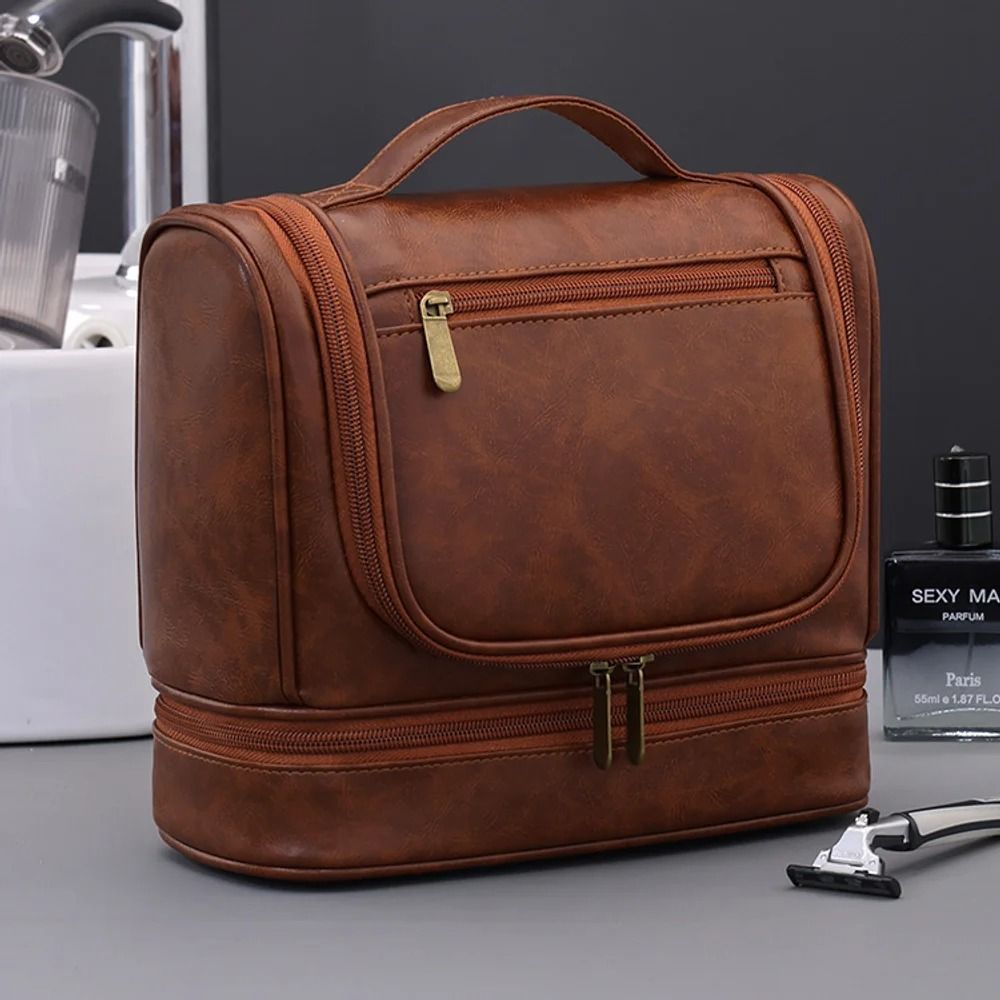Mens Grooming Bag Hanging Toiletry Organizer Large Capacity 0