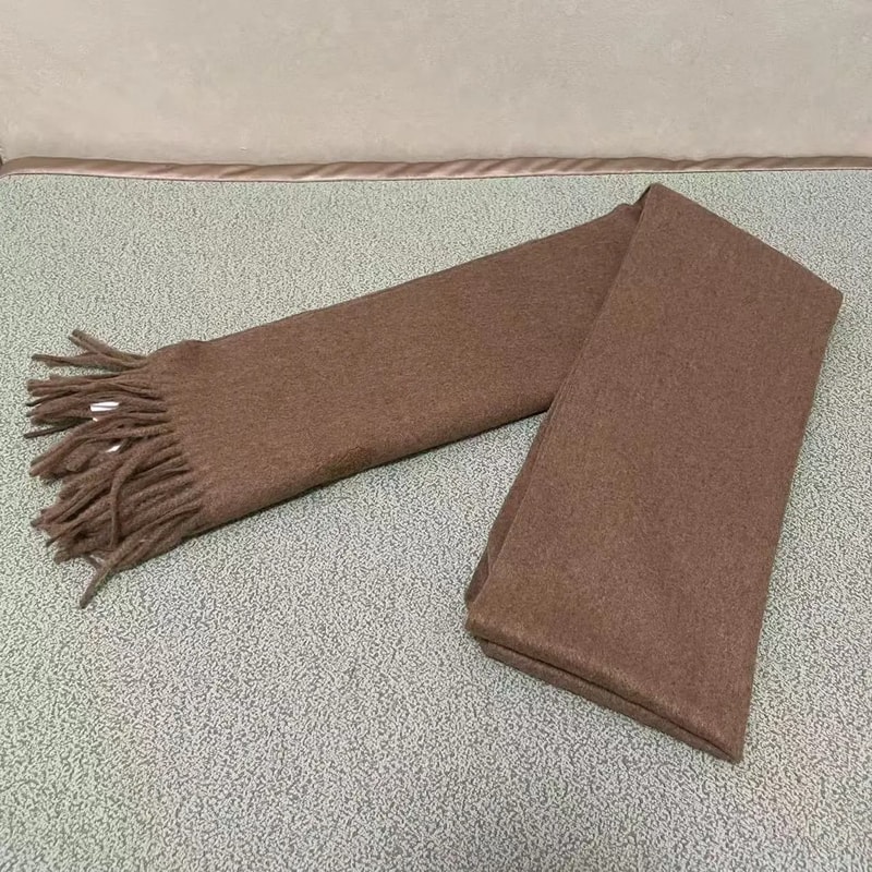 Embroidered Cashmere Scarf Warm Unisex Winter Neck Wrap 0