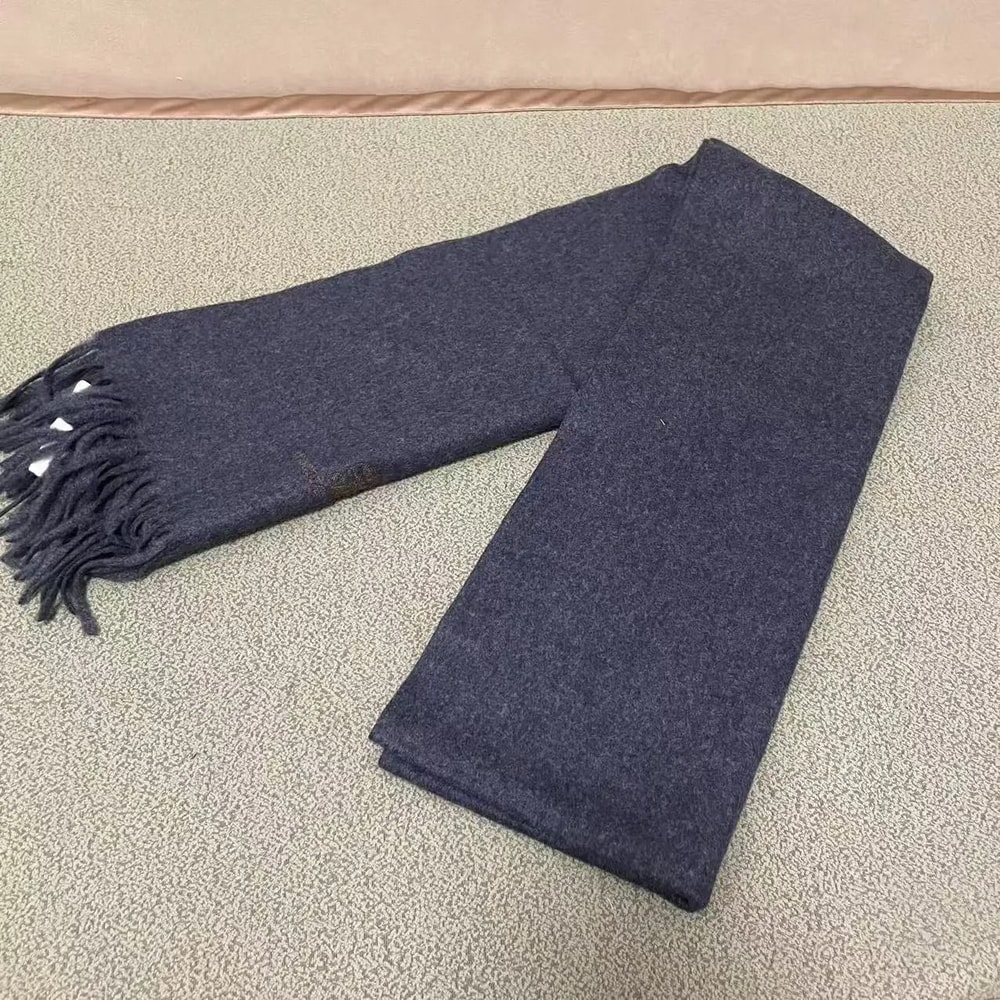 Embroidered Cashmere Scarf Warm Unisex Winter Neck Wrap 1