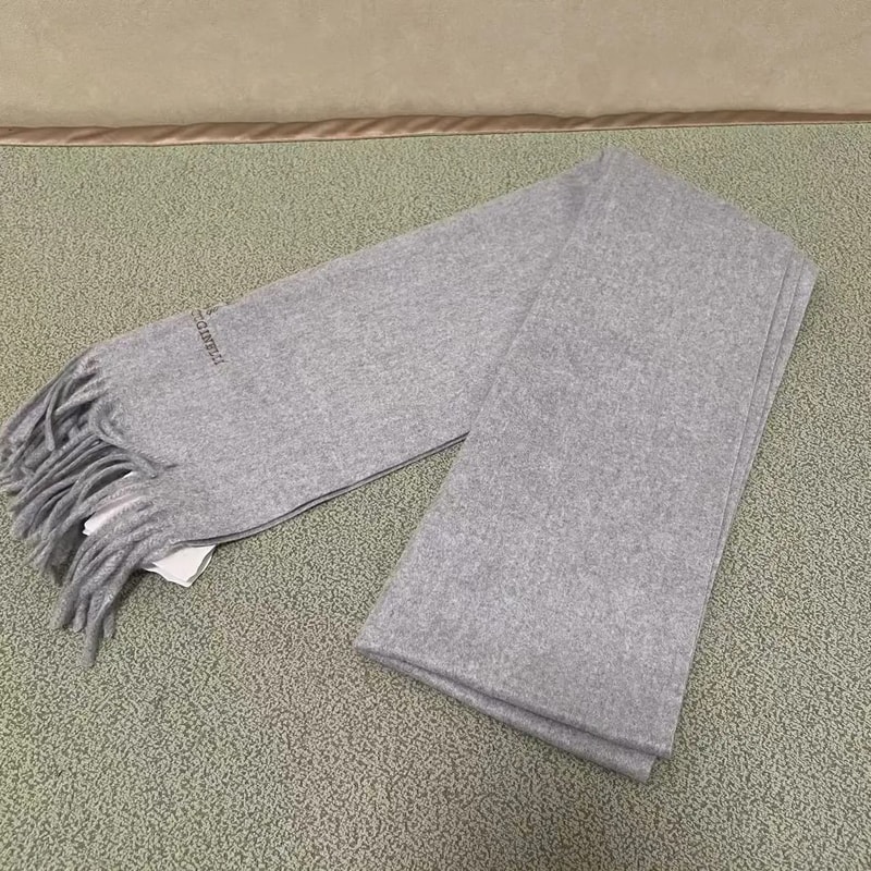 Embroidered Cashmere Scarf Warm Unisex Winter Neck Wrap 11