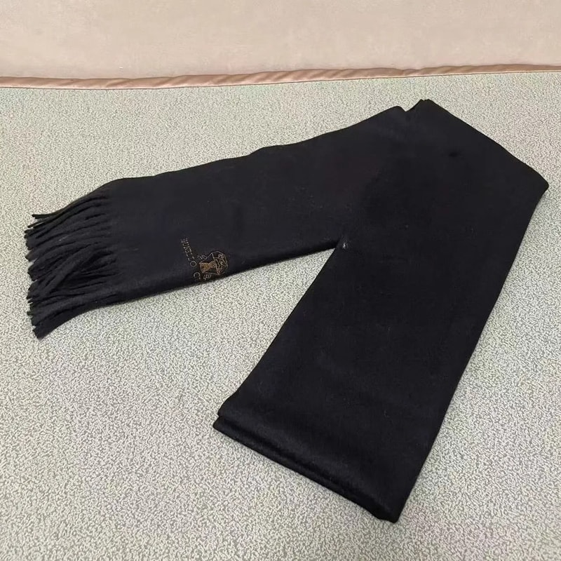 Embroidered Cashmere Scarf Warm Unisex Winter Neck Wrap 3