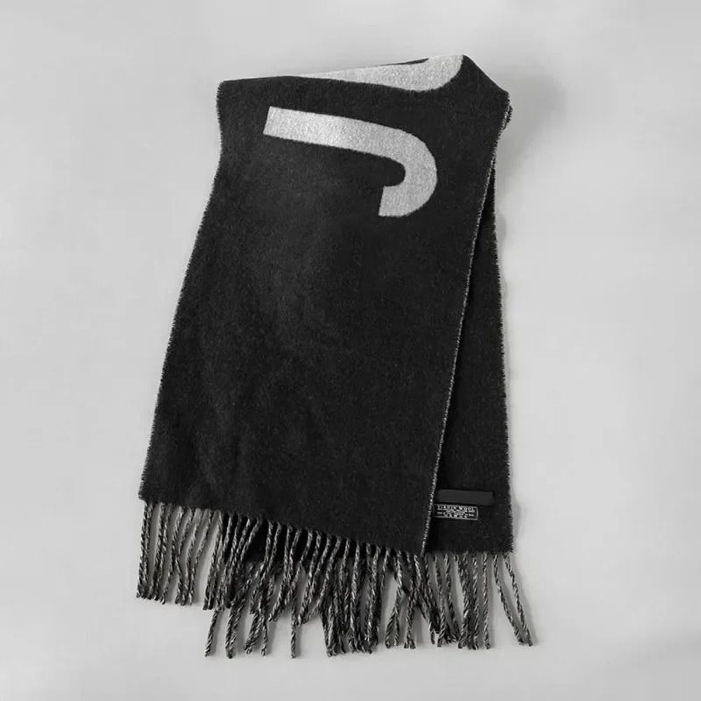 Luxury Cashmere Scarf Monogram Womens Winter Shawl 4