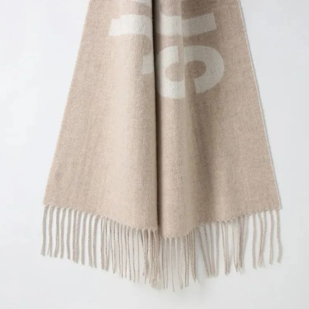 Luxury Cashmere Scarf Monogram Womens Winter Shawl 1