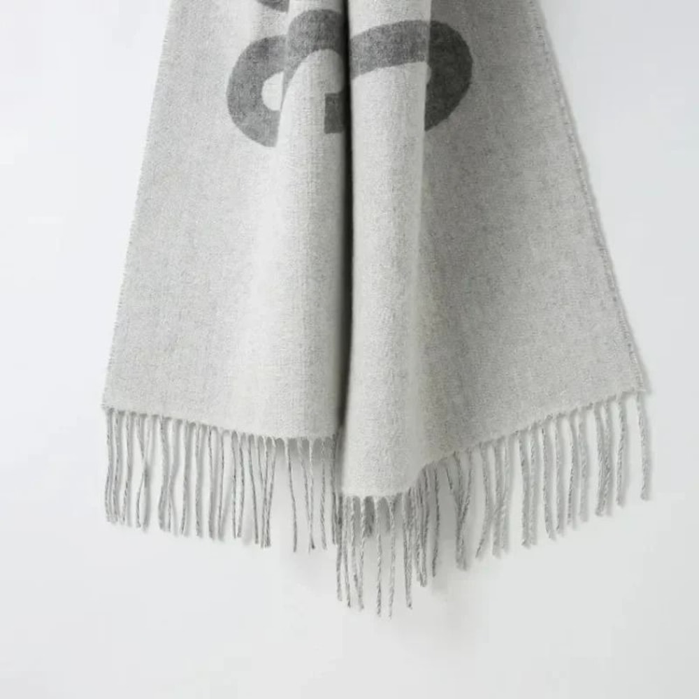 Luxury Cashmere Scarf Monogram Womens Winter Shawl 2