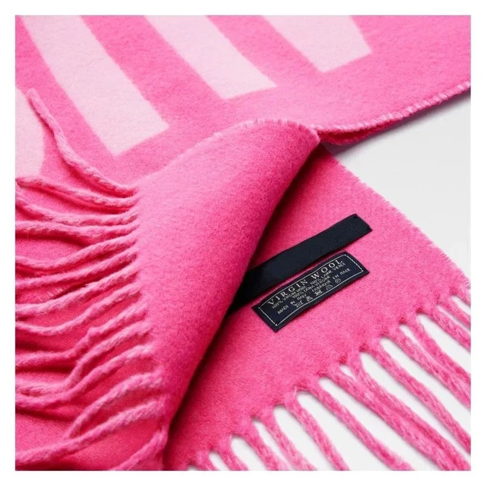 Luxury Cashmere Scarf Monogram Womens Winter Shawl 3