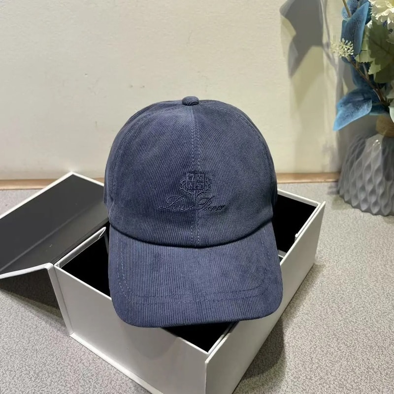 Ribbed Velvet Embroidered Letter Baseball Cap With Adjustable Velcro Fit 1