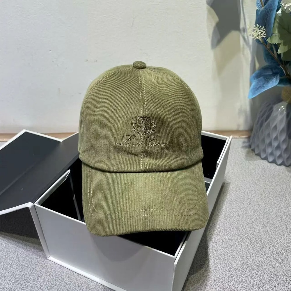 Ribbed Velvet Embroidered Letter Baseball Cap With Adjustable Velcro Fit 5