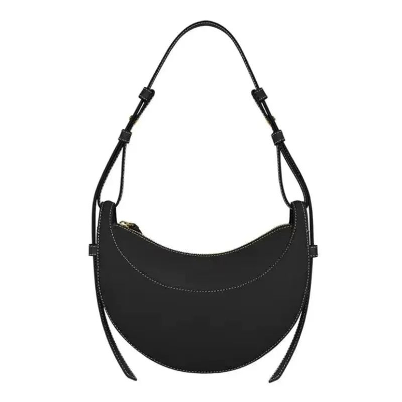 Genuine Leather Crescent Crossbody Shoulder Bag For Women 5