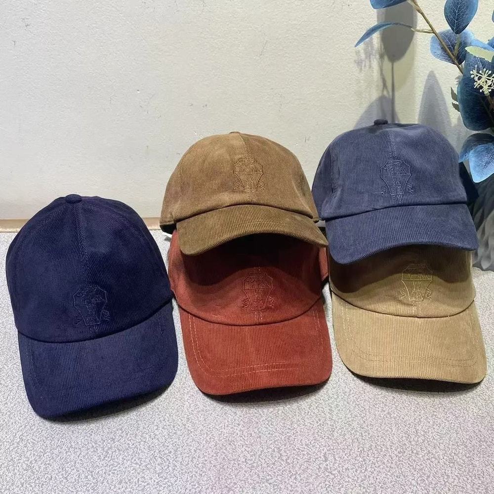 Corduroy Duckbill Sun Protection Baseball Cap Unisex Soft Brim Hat 0