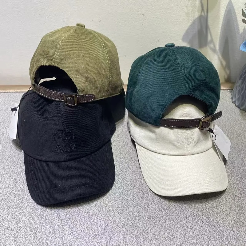 Corduroy Duckbill Sun Protection Baseball Cap Unisex Soft Brim Hat 10