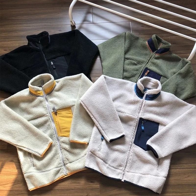 Unisex Polar Fleece Windproof Motorcycle Jacket Double Sided Winter Riding Outerwear 8