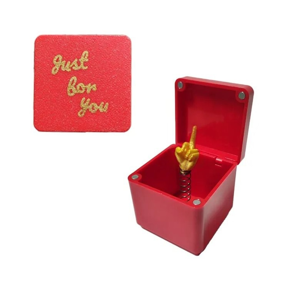 Funny Prank Gift Box Middle Finger Desk Decoration Novelty Office Decor 1