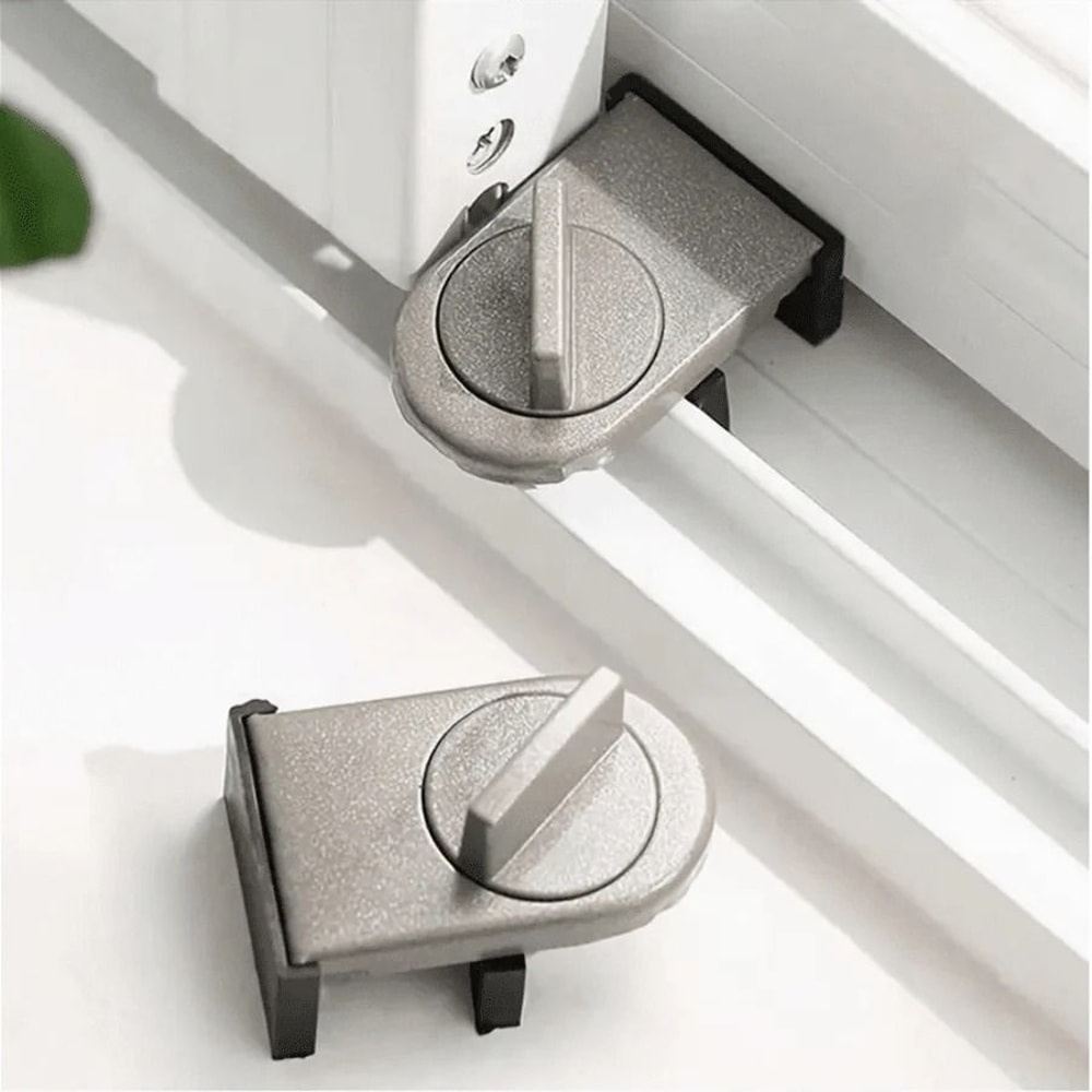 No Drill Sliding Door Lock Child Safety Window Security Latch 2