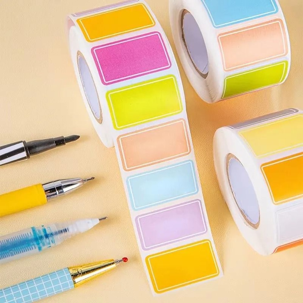 Colorful Waterproof Handwritten Label Stickers Self Adhesive Journal Tags 0