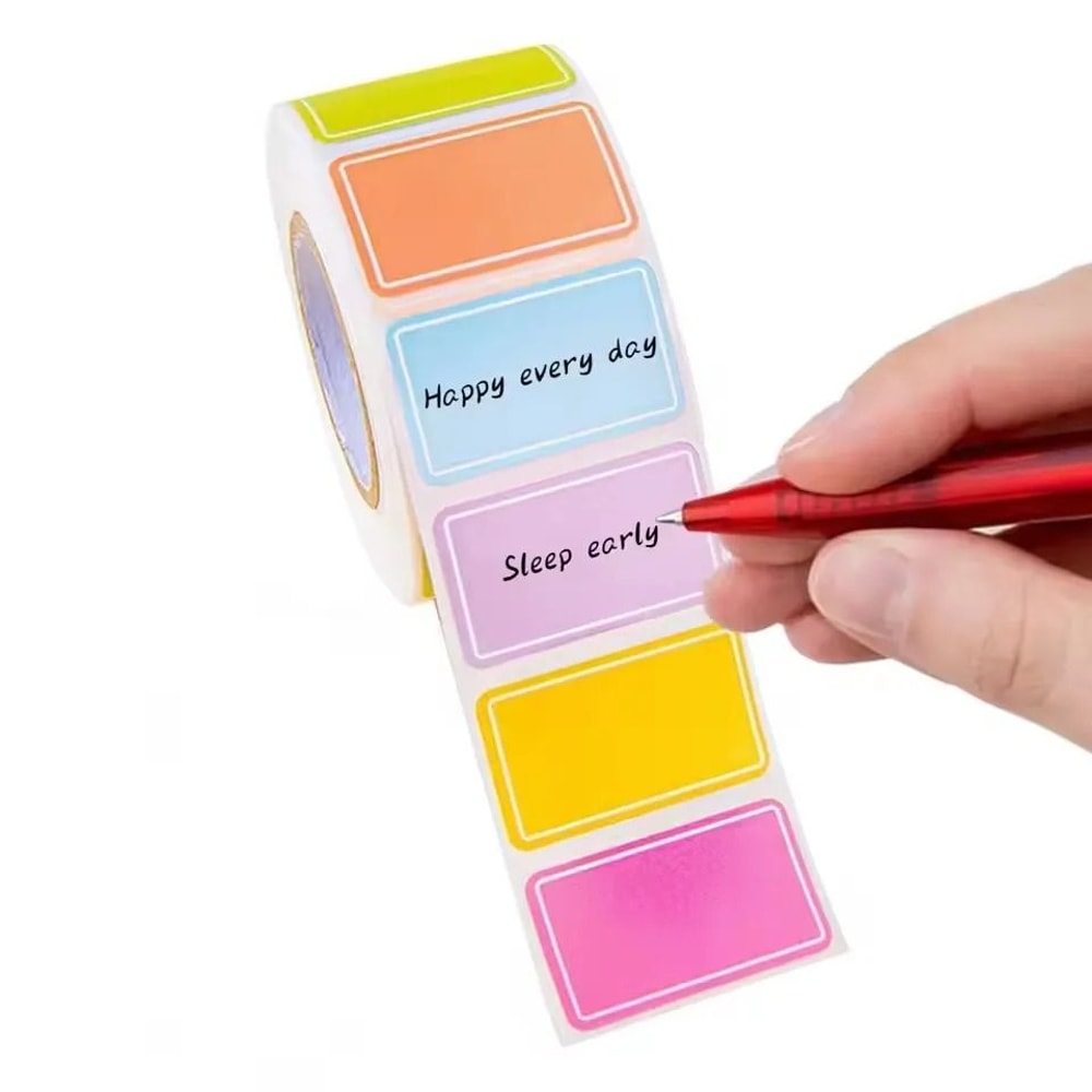 Colorful Waterproof Handwritten Label Stickers Self Adhesive Journal Tags 4