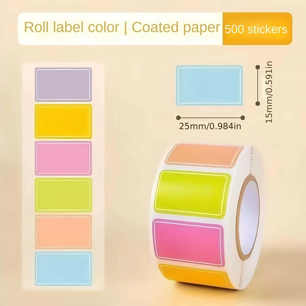 Colorful Waterproof Handwritten Label Stickers Self Adhesive Journal Tags 5