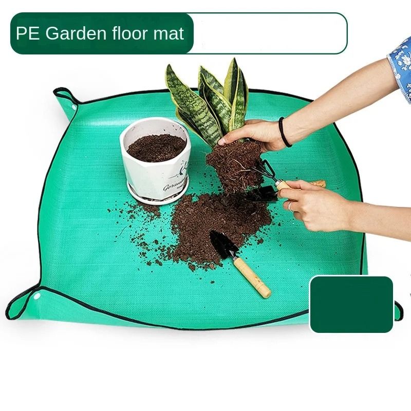 Foldable Waterproof Gardening Repotting Mat 50x50cm For Clean Plant Transplanting 4