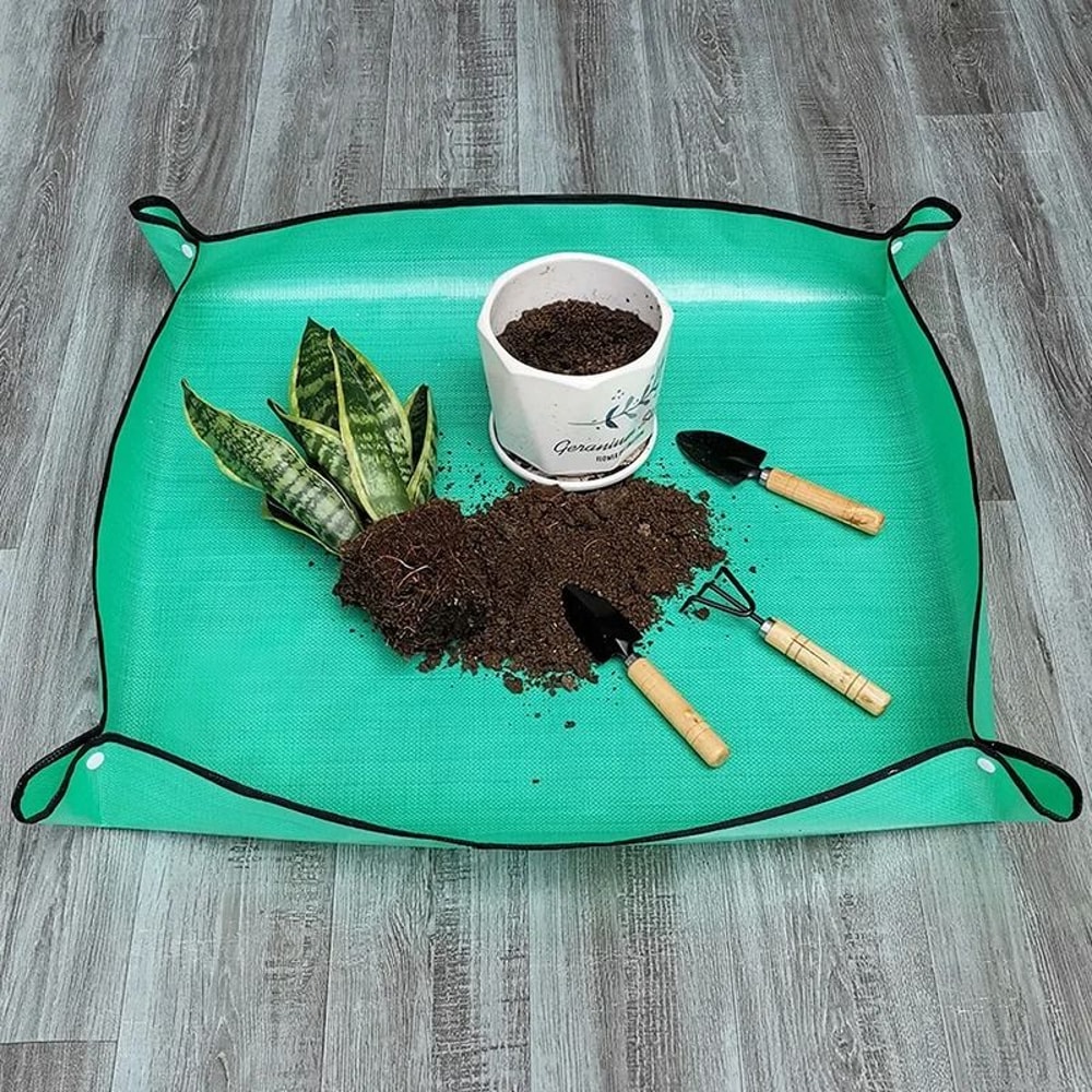 Foldable Waterproof Gardening Repotting Mat 50x50cm For Clean Plant Transplanting 6