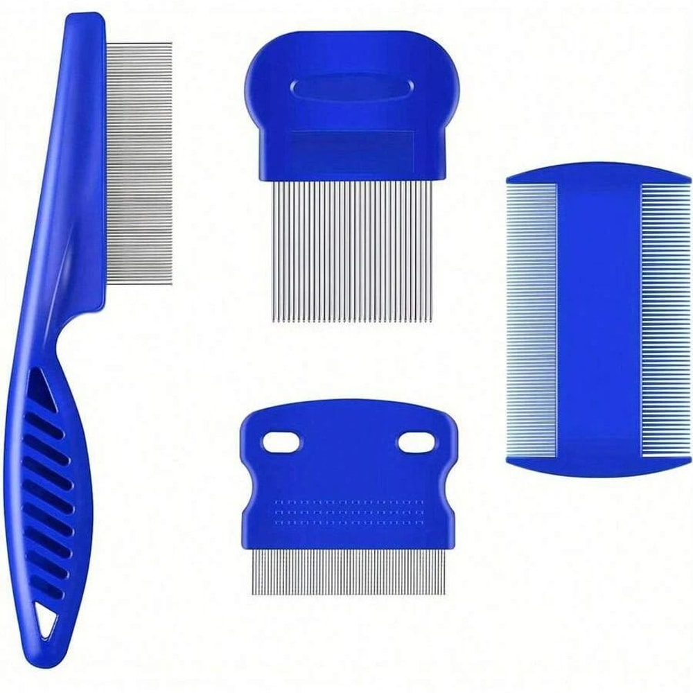 Professional Stainless Steel Flea And Tear Stain Grooming Comb Set For Dogs And Cats 0
