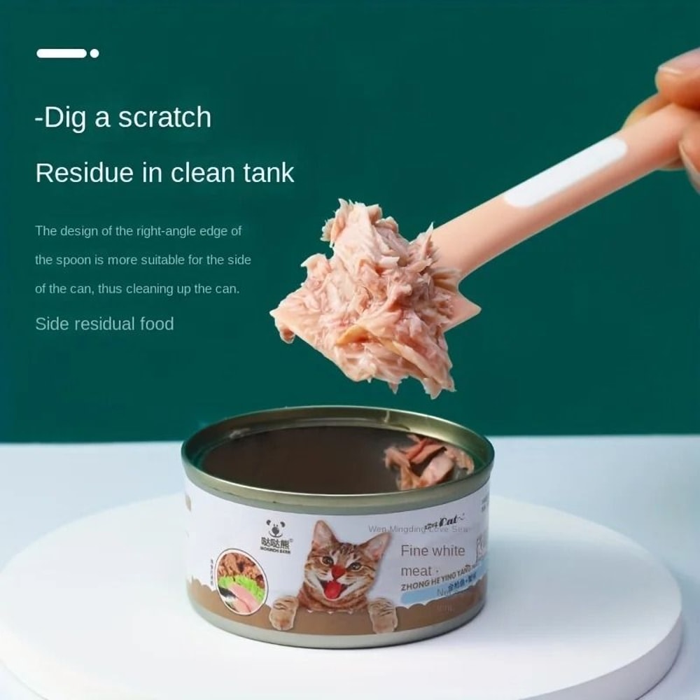Long Handle Cat Food Spoon For Easy Scooping And Mixing Wet Pet Food 9
