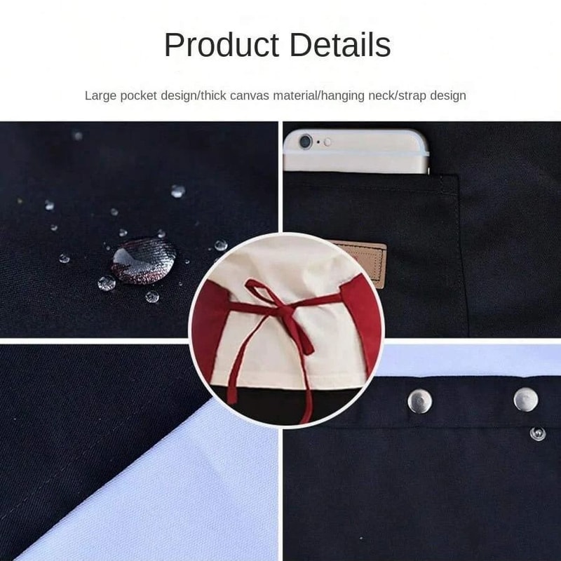 Waterproof Oil Proof Kitchen Apron With Pockets For Cooking And Home Use 4