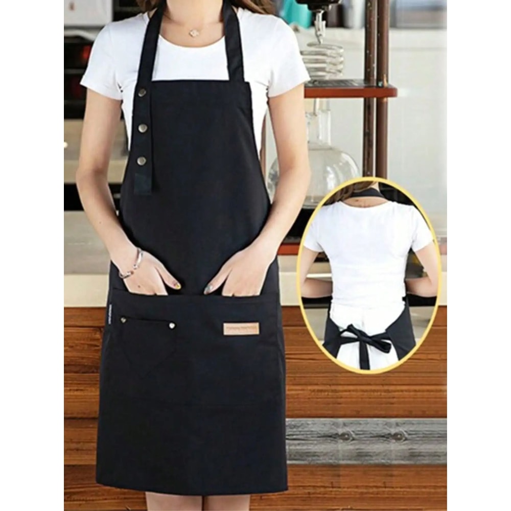 Waterproof Oil Proof Kitchen Apron With Pockets For Cooking And Home Use 5