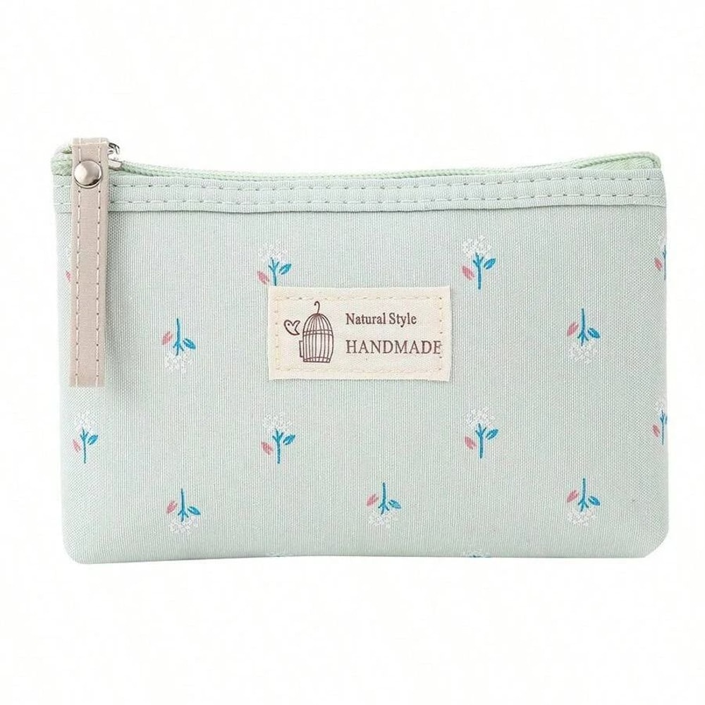 Canvas Makeup Bag Small Cosmetic Travel Pouch For Daily Essentials 1