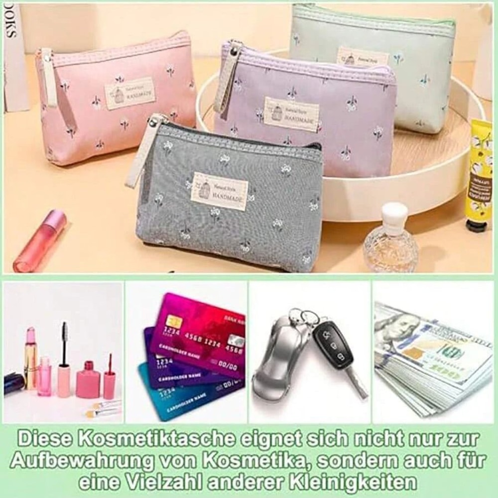 Canvas Makeup Bag Small Cosmetic Travel Pouch For Daily Essentials 6