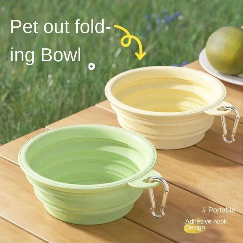 Portable Foldable Dog Travel Bowl With Carabiner 350ml For Pets On The Go 10