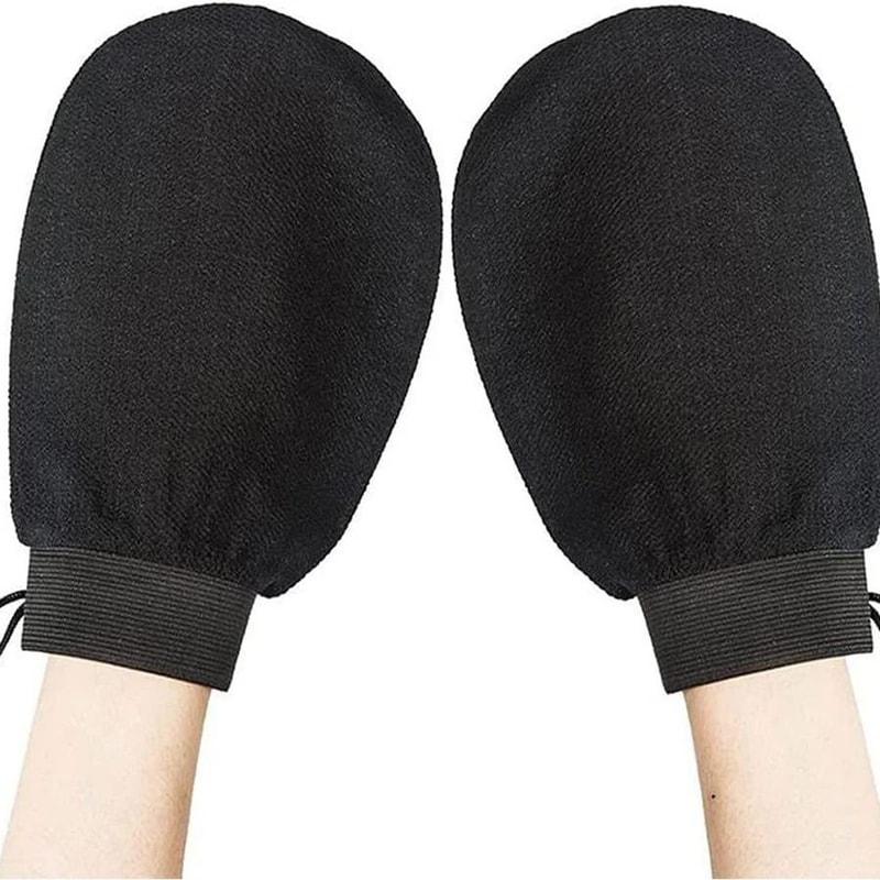 Exfoliating Bath Towel Glove Double Sided Body Scrubber For Deep Clean 0