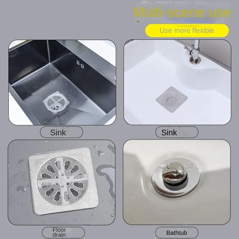 Anti Clogging Sink Drain Mesh Sticker For Kitchen And Bathroom Use 4