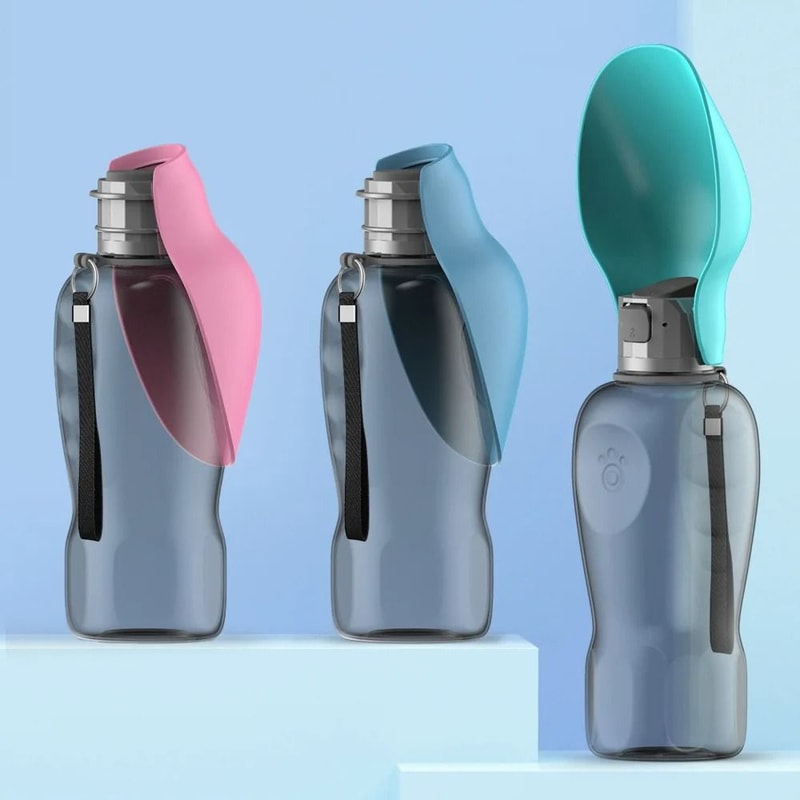 Portable Dog Water Bottle Leaf Design Folding Pet Drinking Cup For Outdoor Use 7