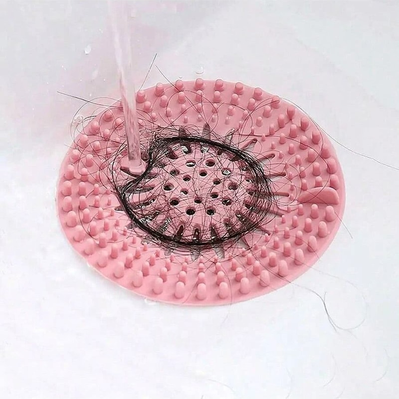 Silicone Floor Drain Cover Hair Catcher Anti Blocking Sink And Bathroom Filter 9