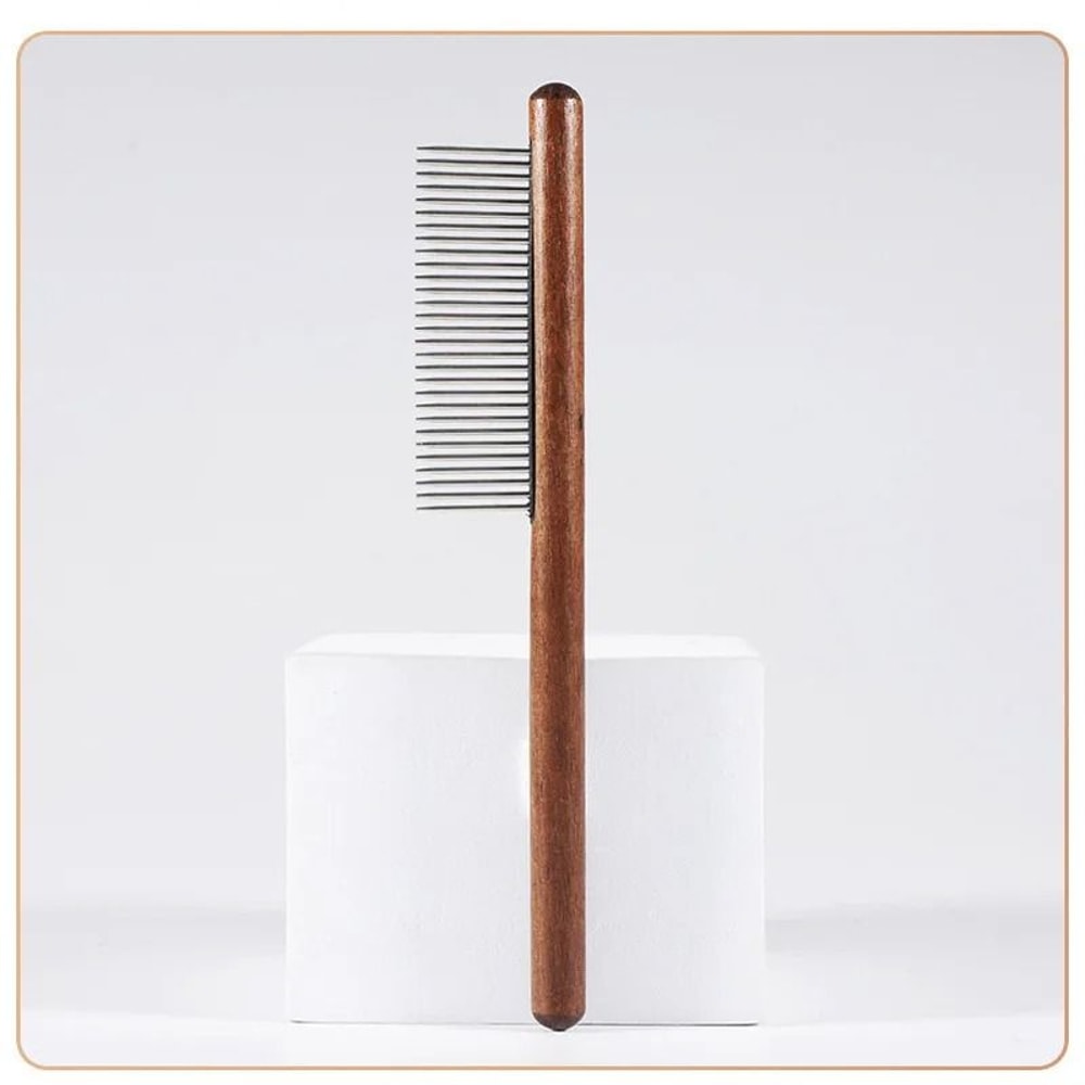 Solid Wood Pet Comb For Cat And Dog Hair Removal And Grooming Care 3