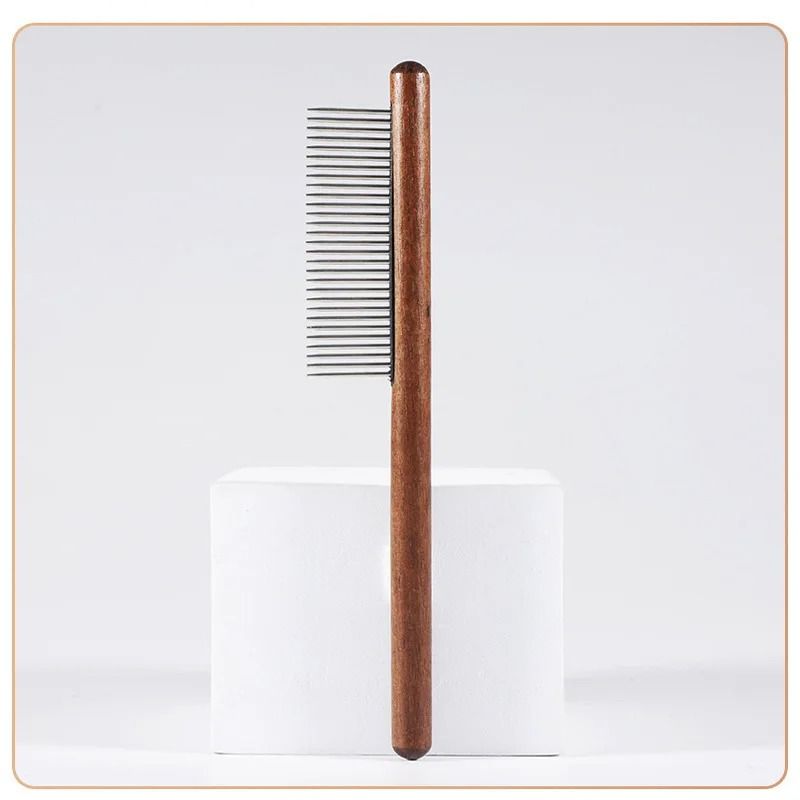 Solid Wood Pet Comb For Cat And Dog Hair Removal And Grooming Care 3