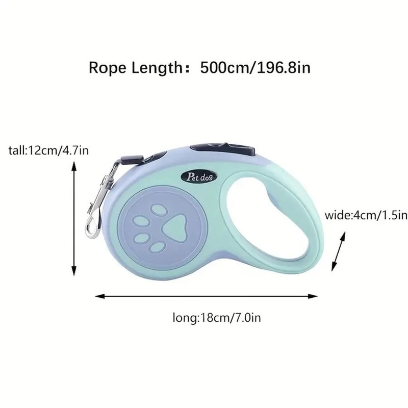 Automatic Retractable Dog Leash With Paw Print Design For Easy Walking 8