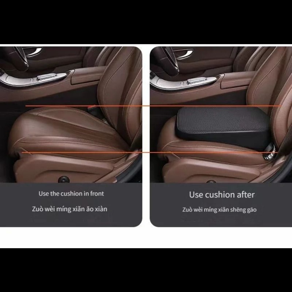Ergonomic Car Seat Booster Cushion For Short Drivers With Sloped Comfort Design 1