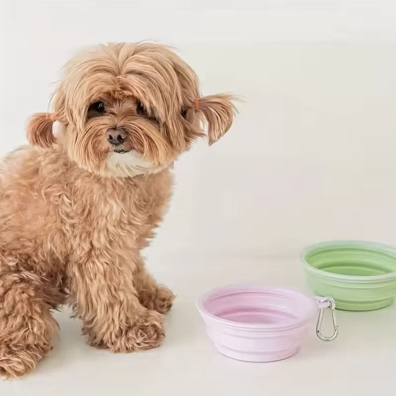Foldable Silicone Dog Bowl Large Capacity Portable Pet Travel Feeding Bowl 10