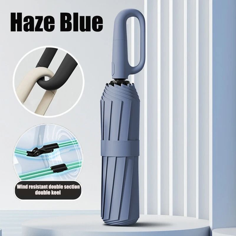 Oversized Automatic Windproof Umbrella With UV Protection And Reinforced Frame 1