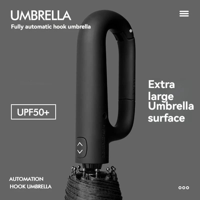 Oversized Automatic Windproof Umbrella With UV Protection And Reinforced Frame 5